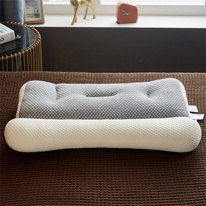 Detailed shot of washable outer pillowcase zipper and soft texture