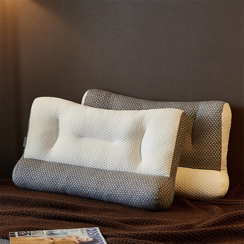 Close-up of breathable pillow cover fabric used in cervical support pillow