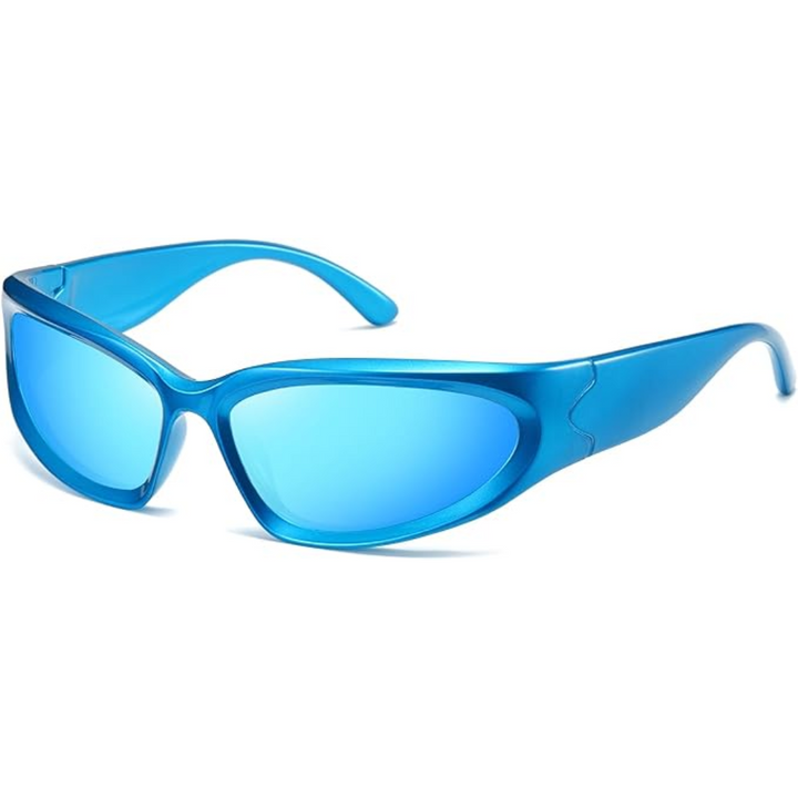 Detailed view of polarized lens coating on sports eyewear