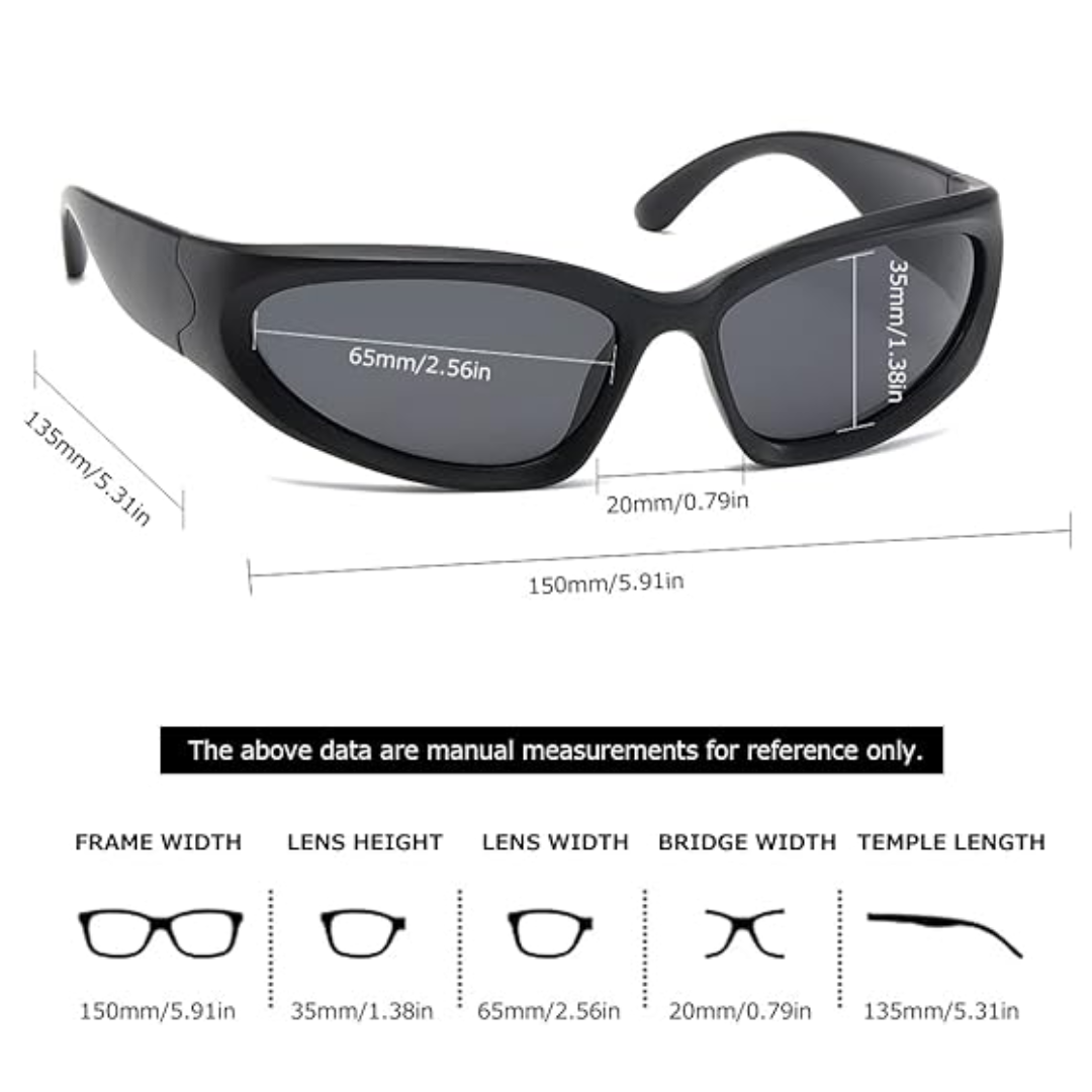 Unisex polarised sports sunglasses side profile showing wrap around frame design