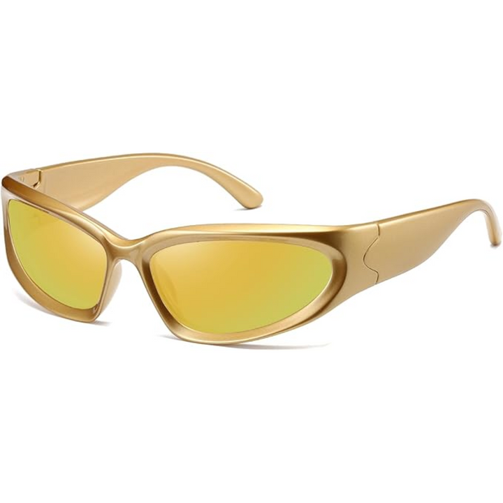 Polarised sports sunglasses featuring lightweight frame and tinted lenses
