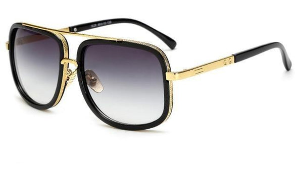 Men's gradient lens polarized sunglasses in sleek black frame