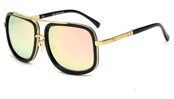 Mens polarized UV400 sunglasses featuring a lightweight metal frame for daily wear