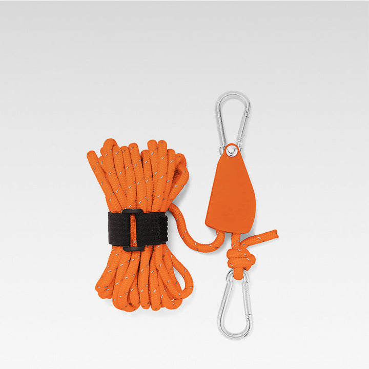 Unisex adjustable reflective camping rope for secure tent setup