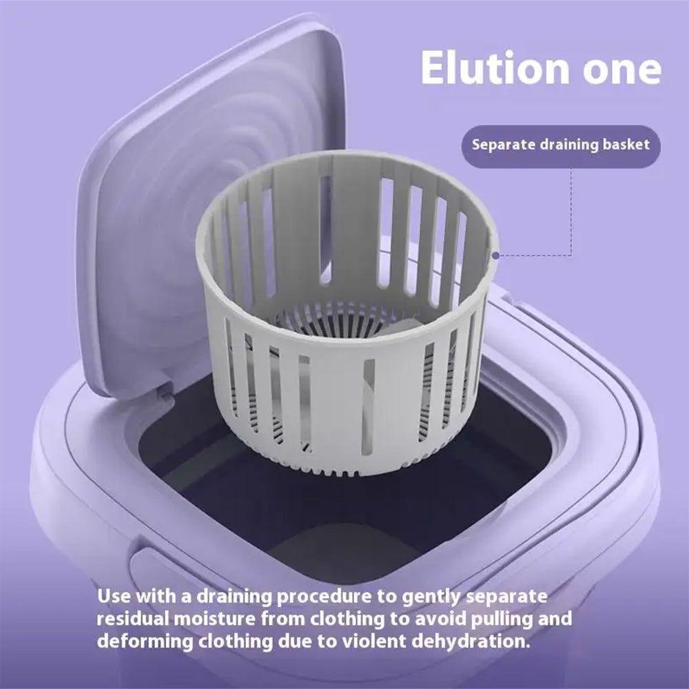 Small space appliance mini washer operating with water inside