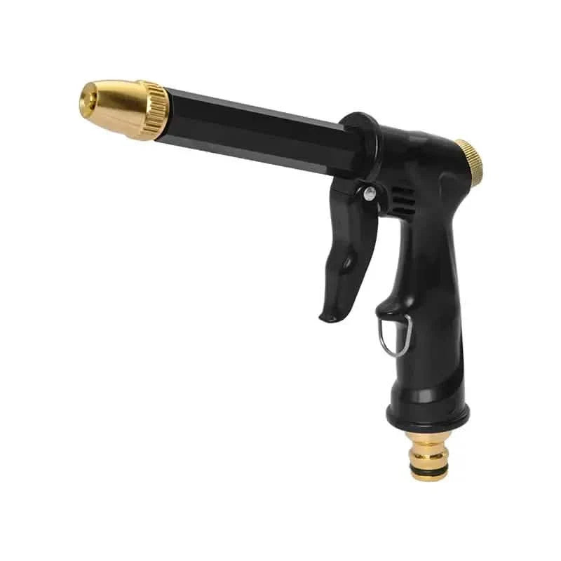 Studio view of the portable high pressure water hose nozzle spray