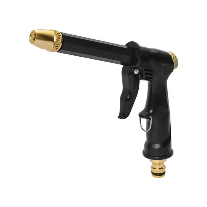 Studio view of the portable high pressure water hose nozzle spray