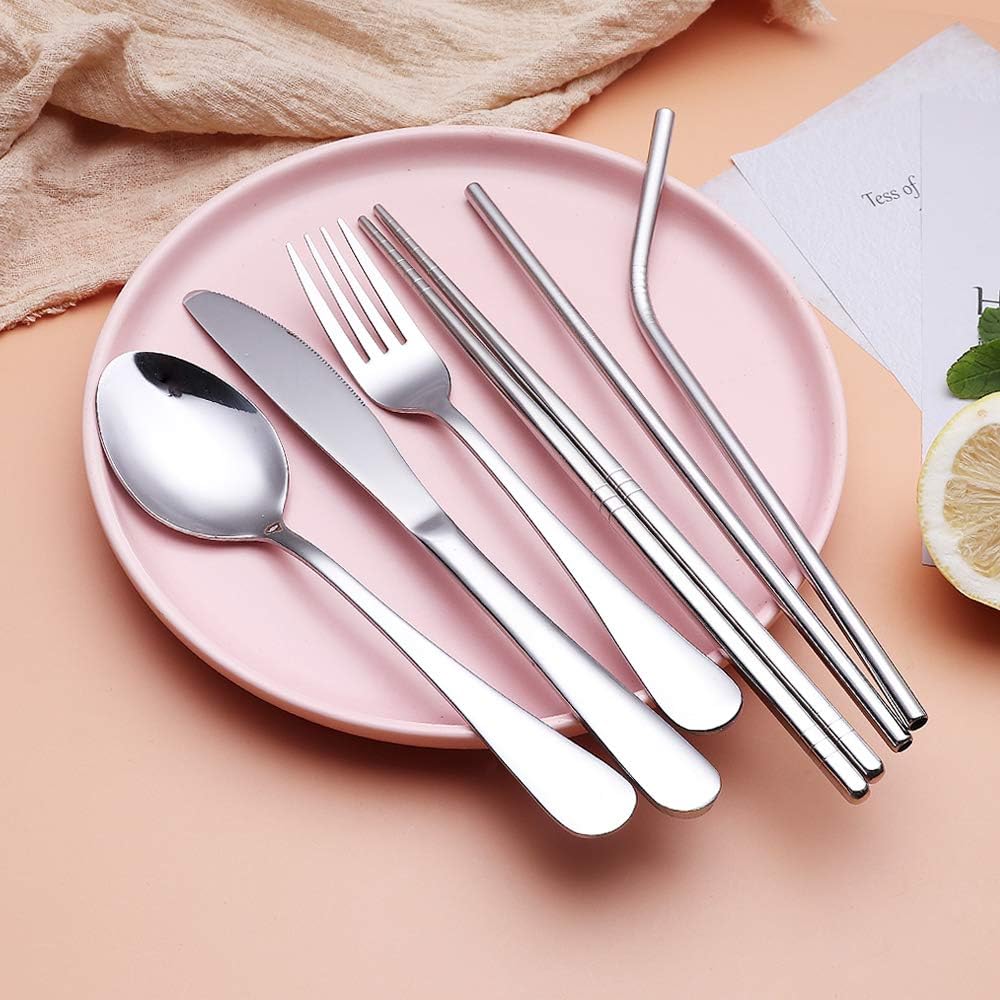 Stainless steel cutlery set polished finish fork spoon and knife