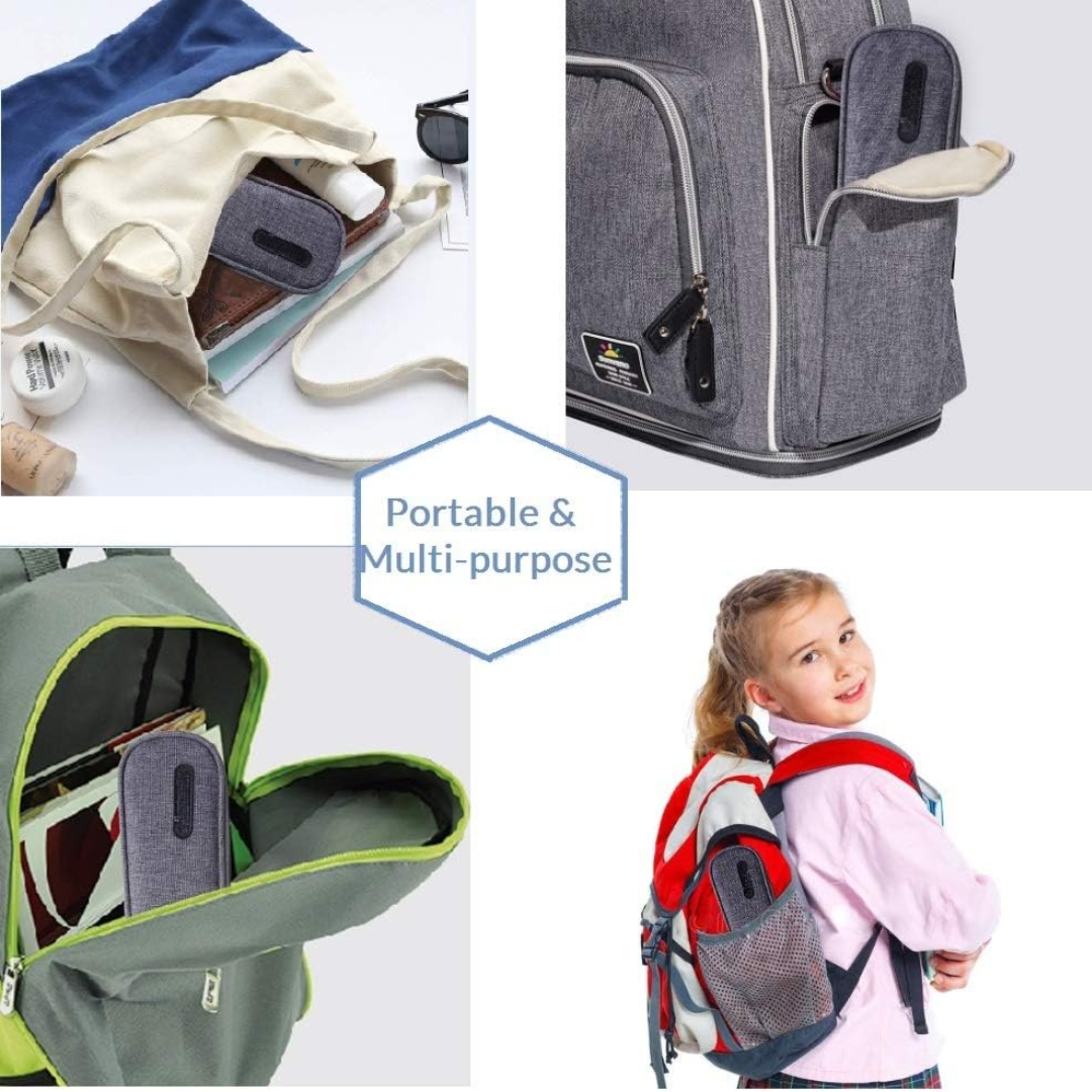 Portable utensils set compact case fitting easily in backpacks