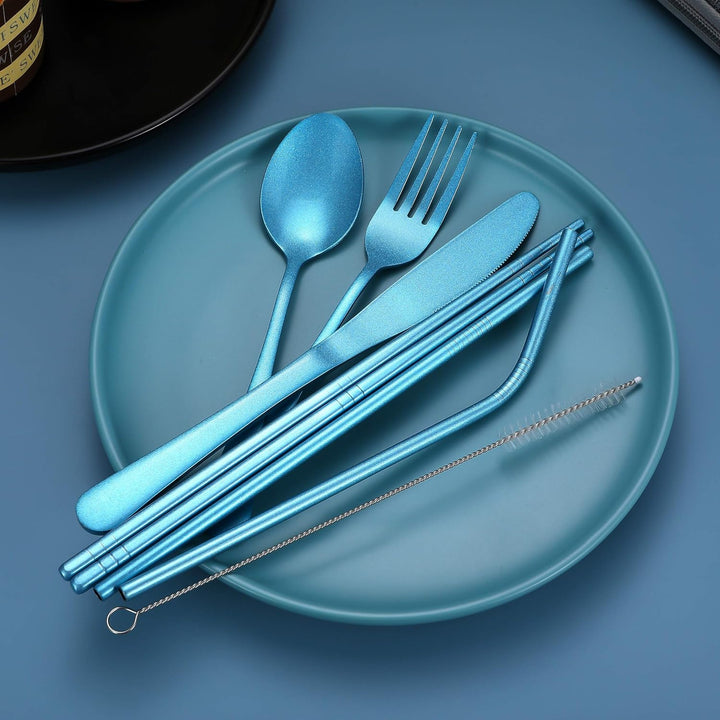 Eco friendly camping tableware stainless steel fork and spoon