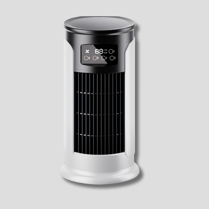 Portable tower air conditioner with digital display front view