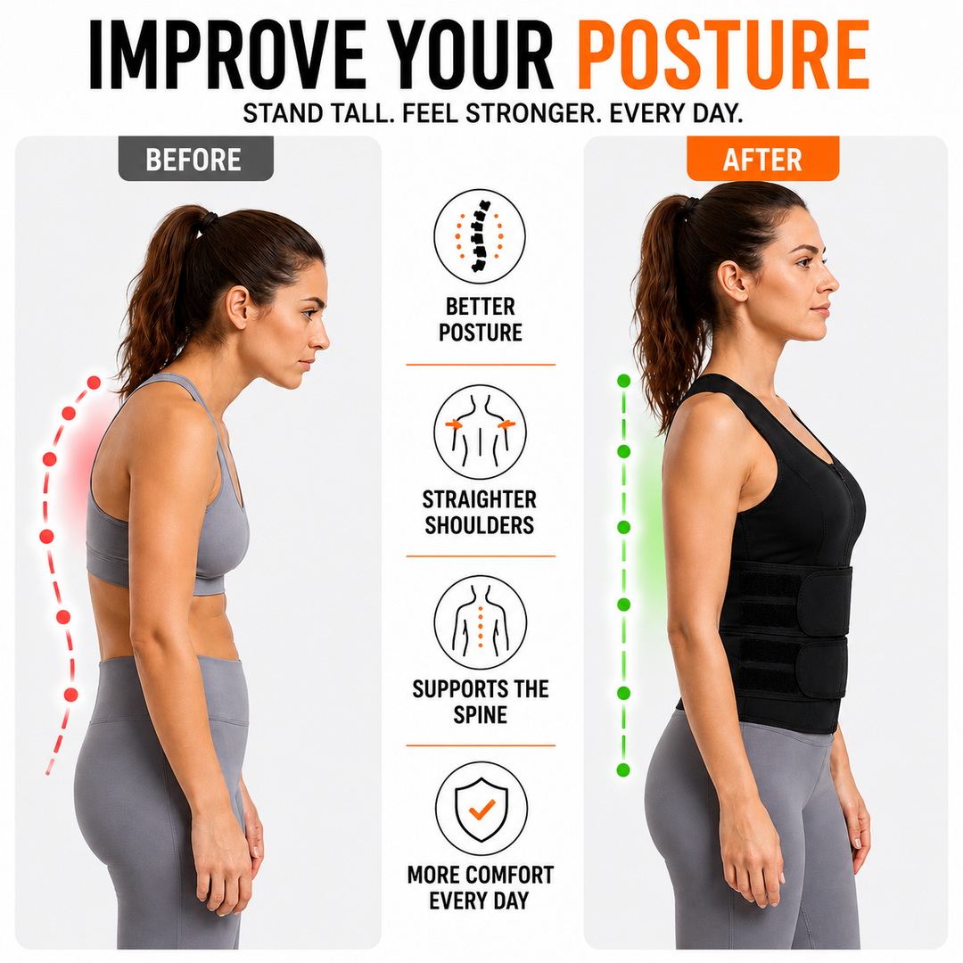 Detailed view of padded shoulder straps on a wellness posture correction brace