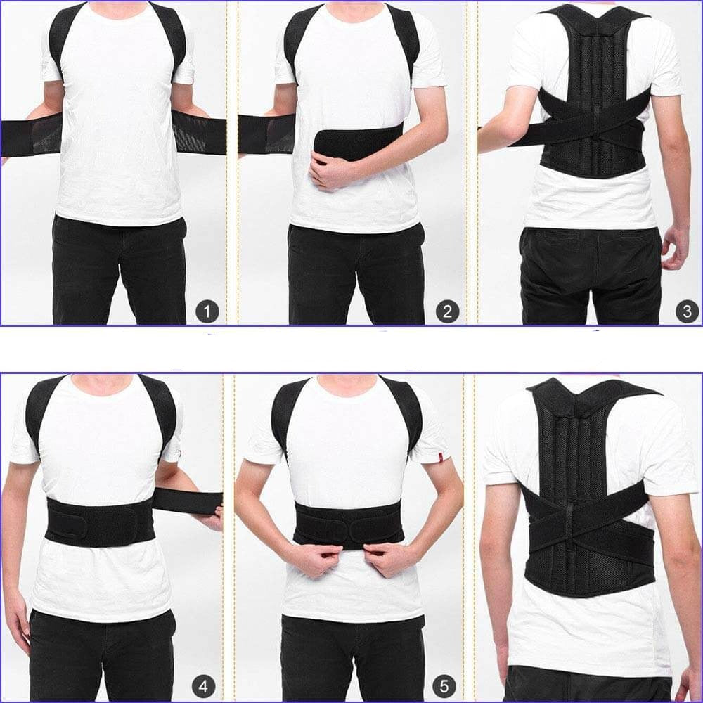 Ergonomic posture corrector belt designed for men and women pain relief