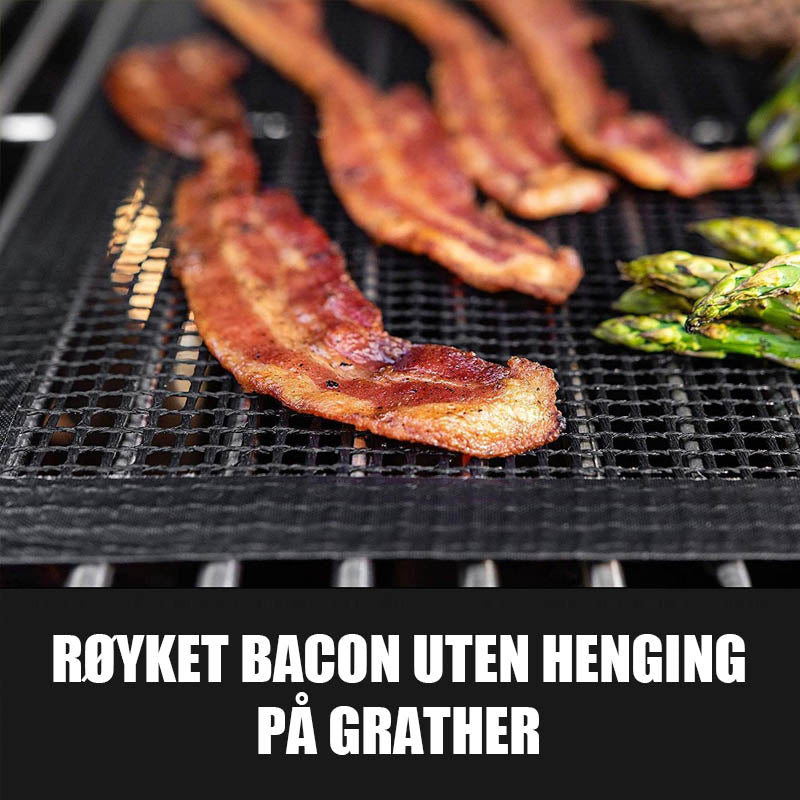 Non-stick heat resistant BBQ grill mat for outdoor cooking and easy cleaning
