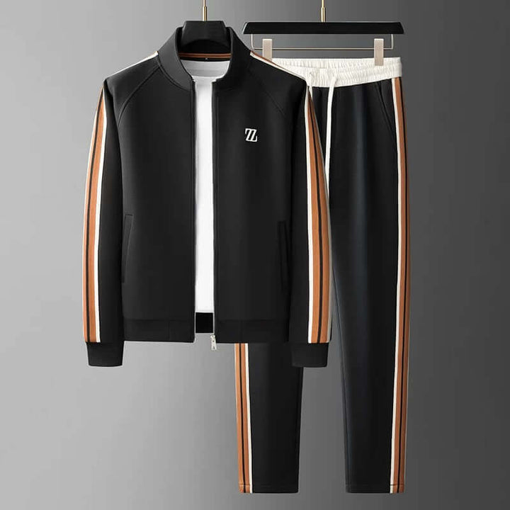Mens tracksuit set back view displaying athletic fit
