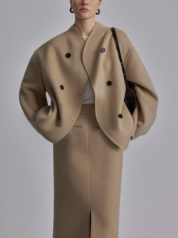 Sheila | Women’s Double Breasted Short Coat
