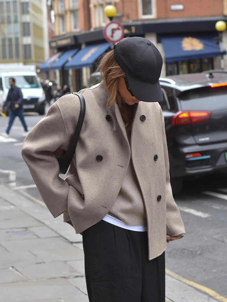 Sheila | Women’s Double Breasted Short Coat