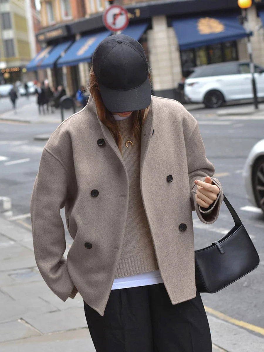 Sheila | Women’s Double Breasted Short Coat