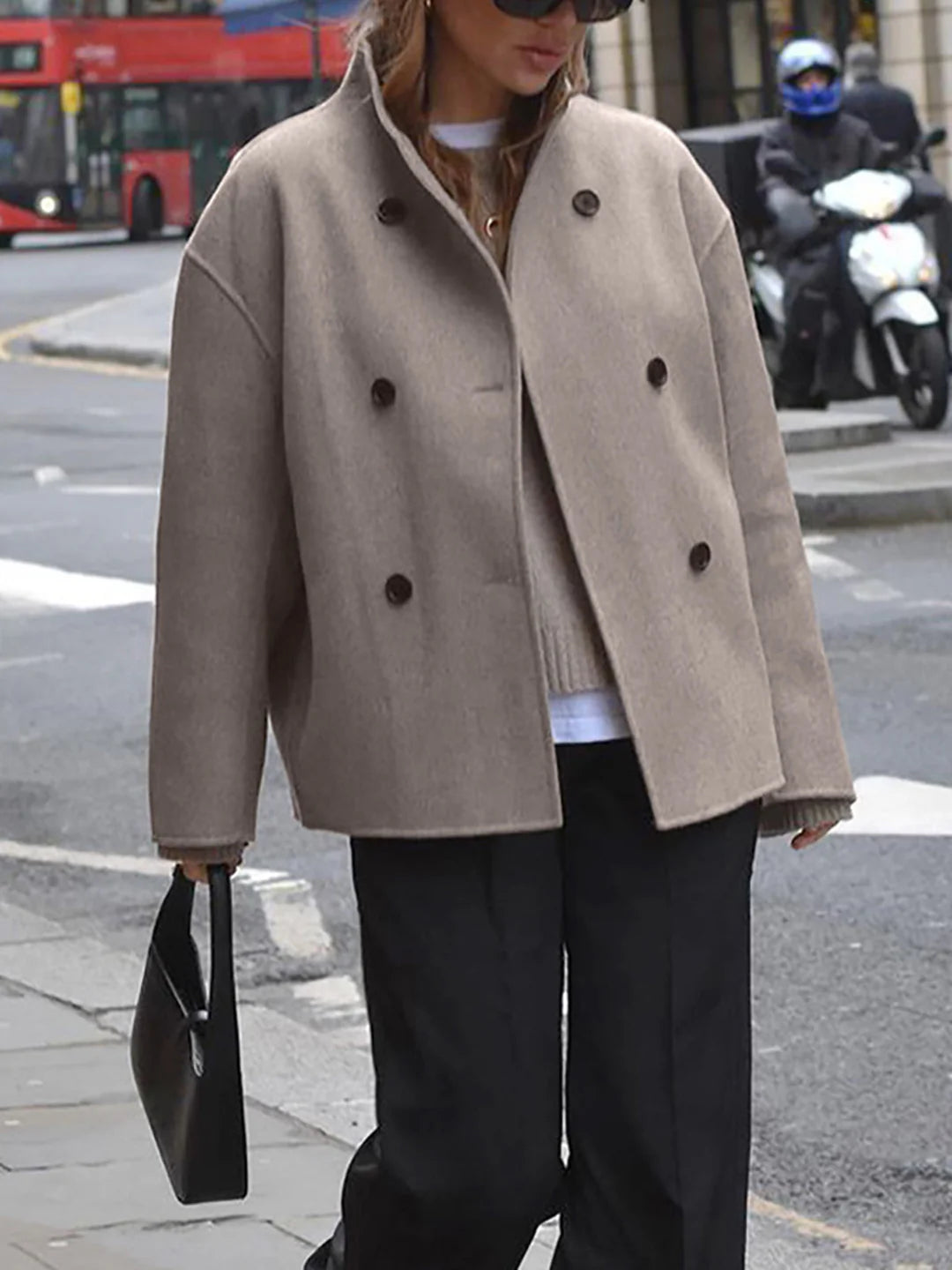 Sheila | Women’s Double Breasted Short Coat
