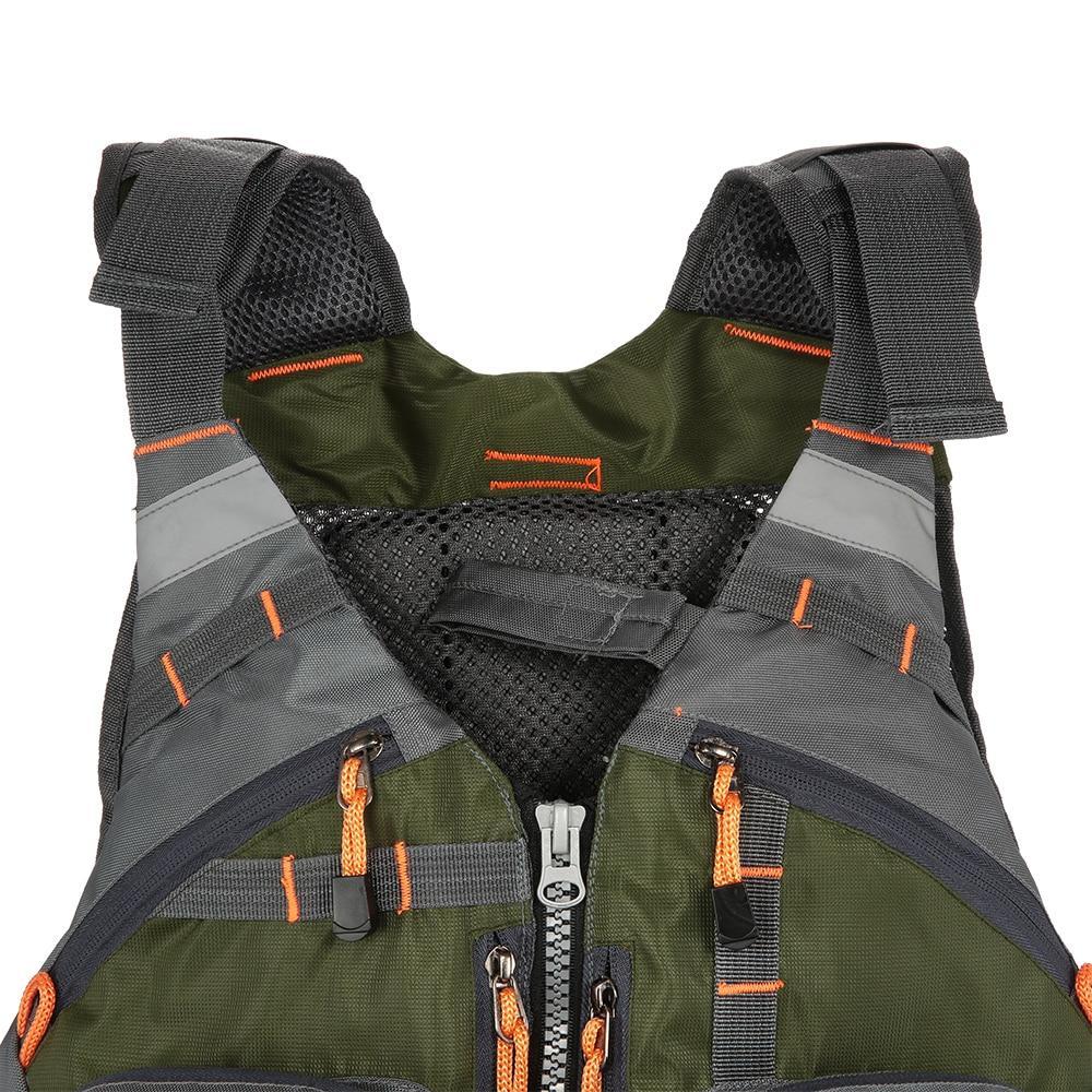 Durable outdoor sports equipment life jacket with breathable mesh back