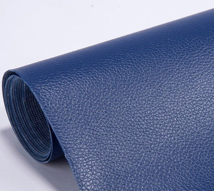 Assorted colors of self-adhesive leather repair patches displayed