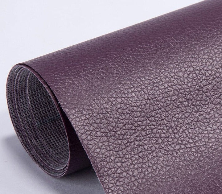 Water droplet test showing waterproof surface of leather patch