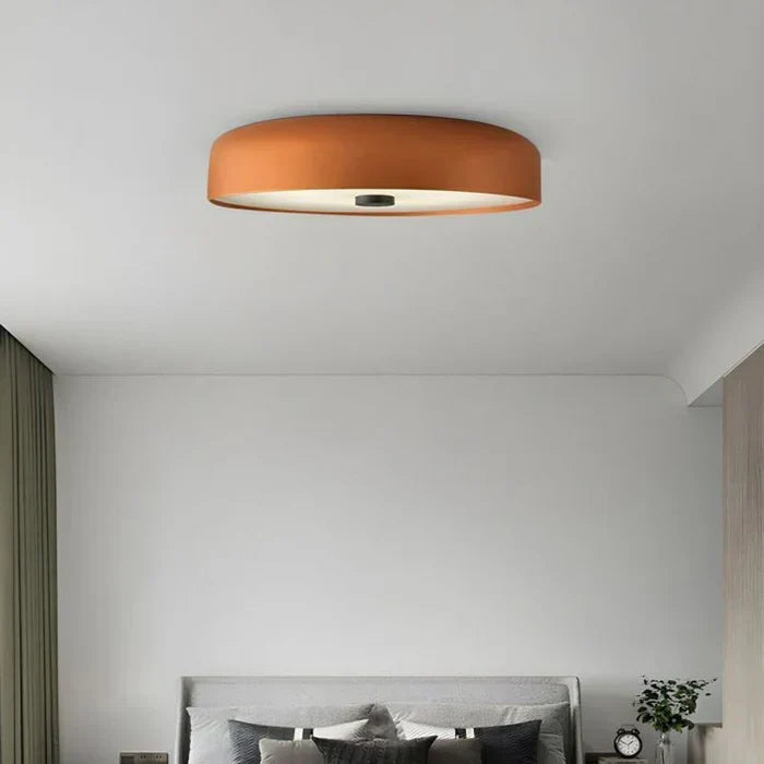 Ceiling light installation shown in a modern apartment living space.