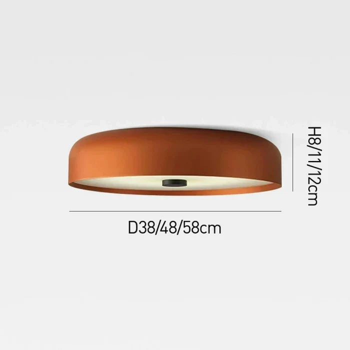 Minimalist decor ceiling light casting bright, warm home lighting downwards.