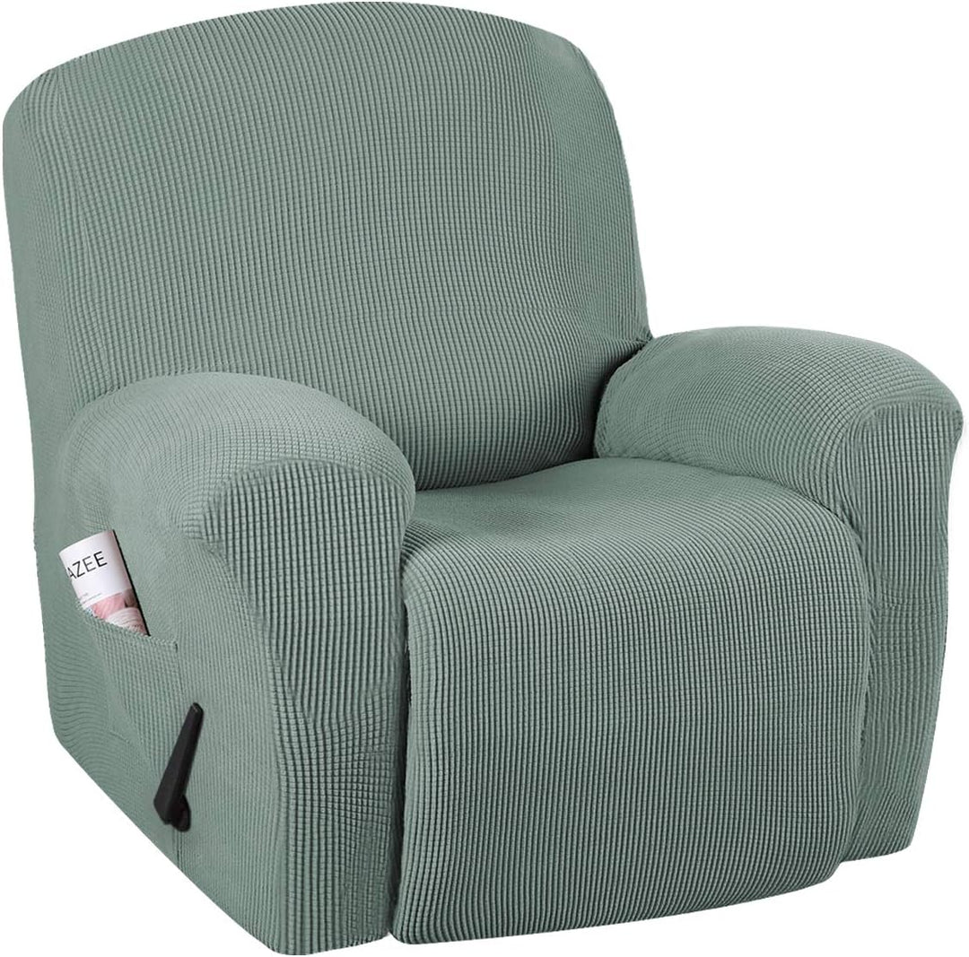 Complete set of stretchable living room decor slipcovers for recliners