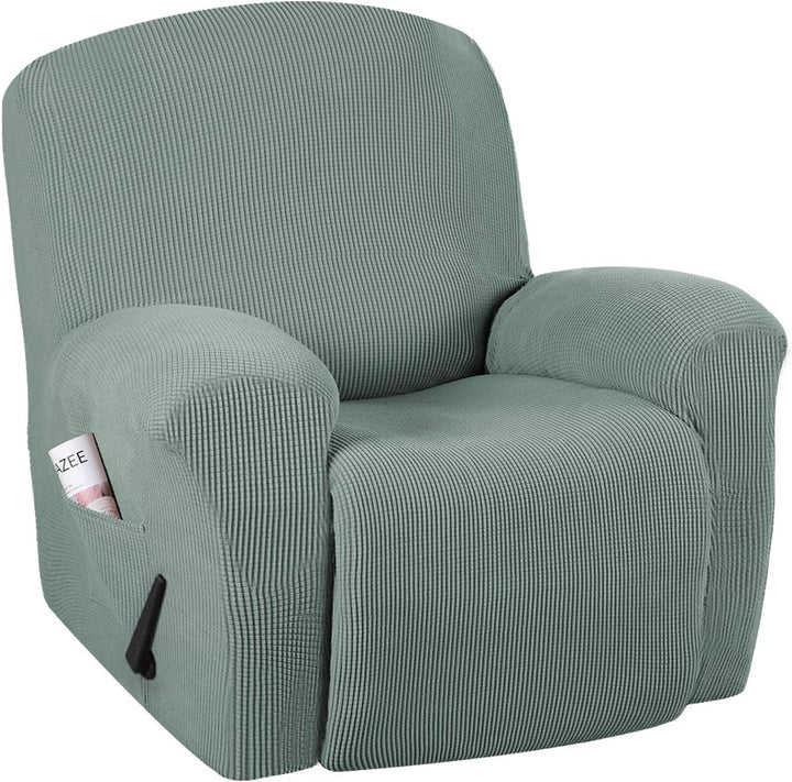 Complete set of stretchable living room decor slipcovers for recliners