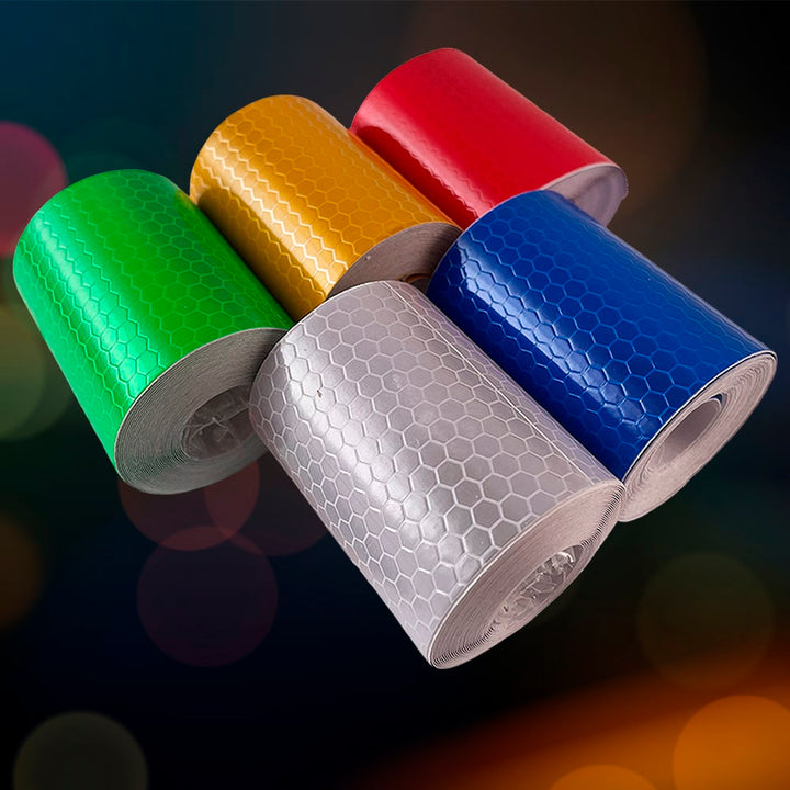 PVC warning tape with high visibility surface for night safety use