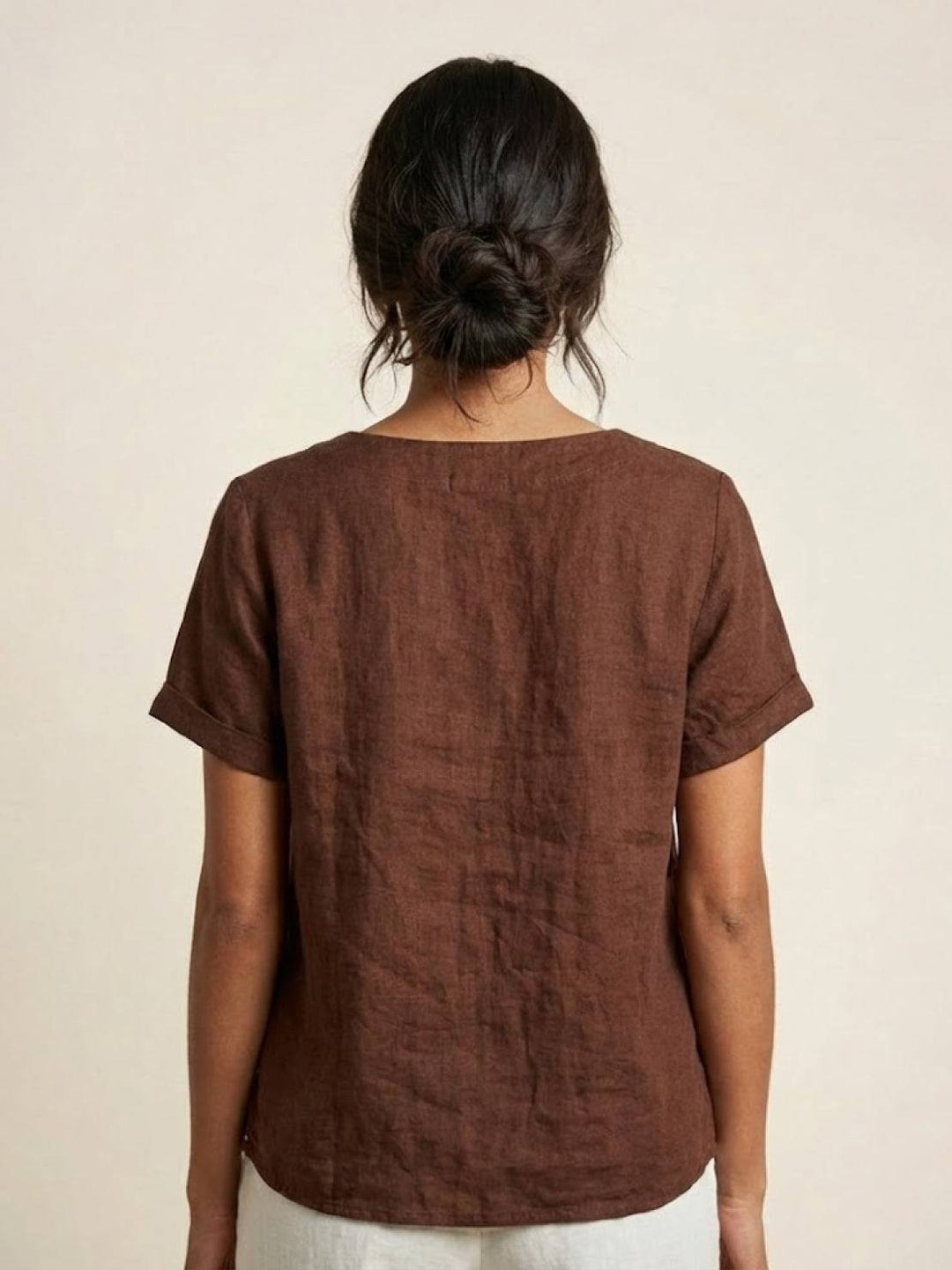 Versatile women's casual tee paired with jeans