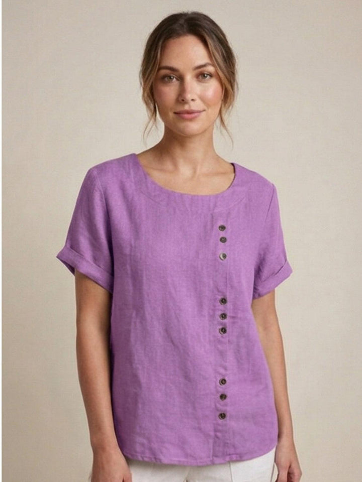 Breathable fabric close-up of women's summer fashion tee