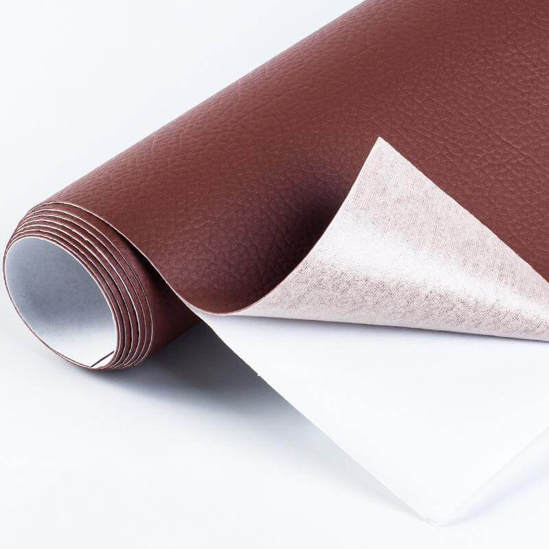 Step-by-step application of self-adhesive leather repair patch