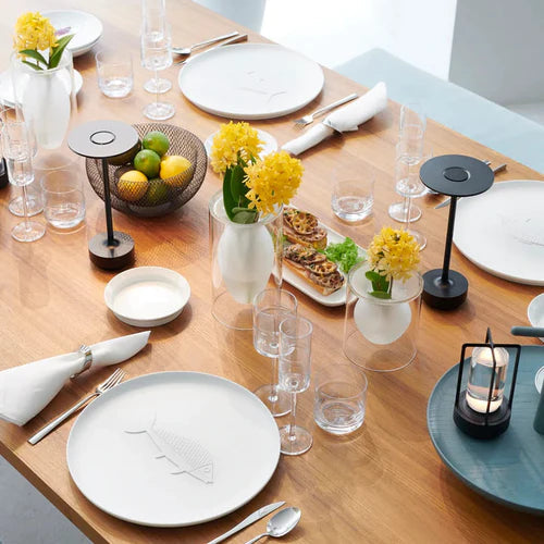 Decorative home decor lighting with sleek metallic finish and LED bulb