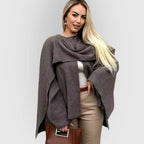 Lora | Women’s Cowl Neck Long Sleeve Cape Coat