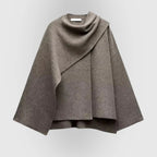 Lora | Women’s Cowl Neck Long Sleeve Cape Coat