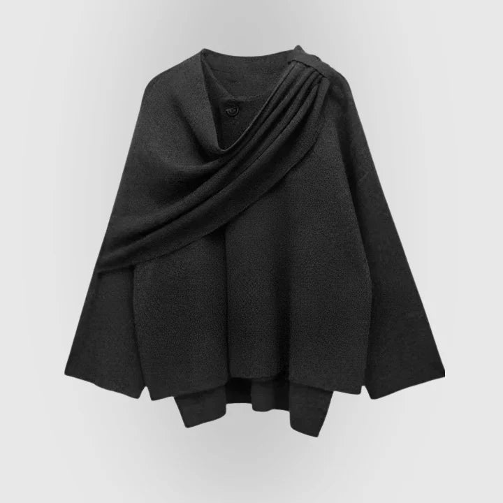 Lora | Women’s Cowl Neck Long Sleeve Cape Coat