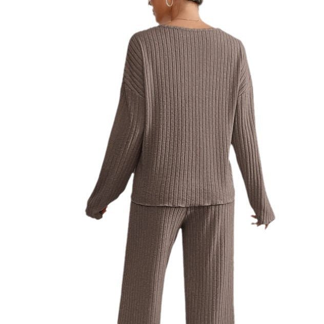 Comfortable knitwear outfit styled with simple accessories