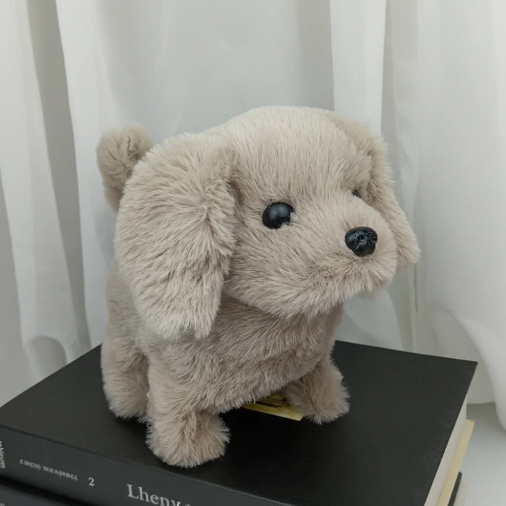 Interactive electronic pet robotic puppy toy showing lifelike movements for children