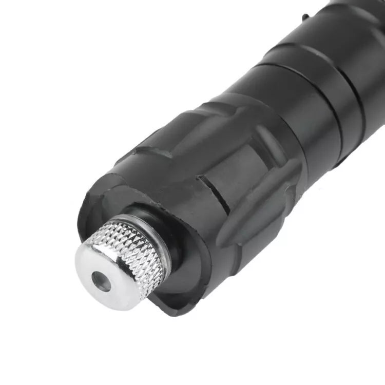 Ergonomic black rechargeable laser pointer with activation button