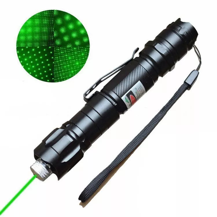 Sleek black high precision laser pointer angled in full view