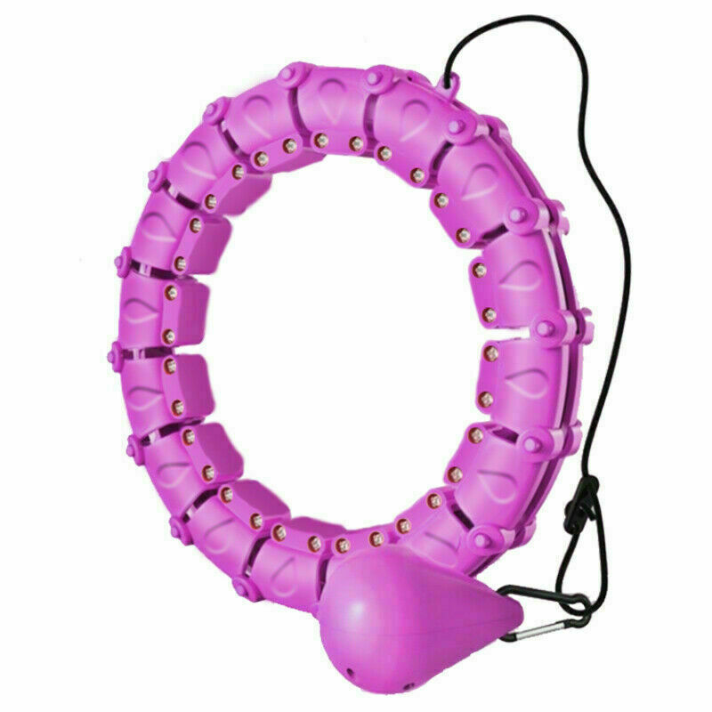 Purple smart weighted hula hoop with gravity ball