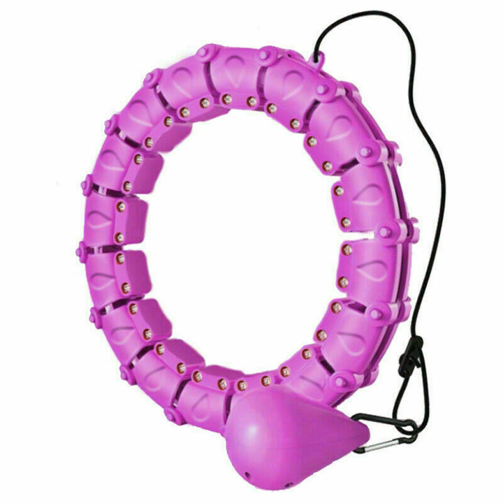 Purple smart weighted hula hoop with gravity ball