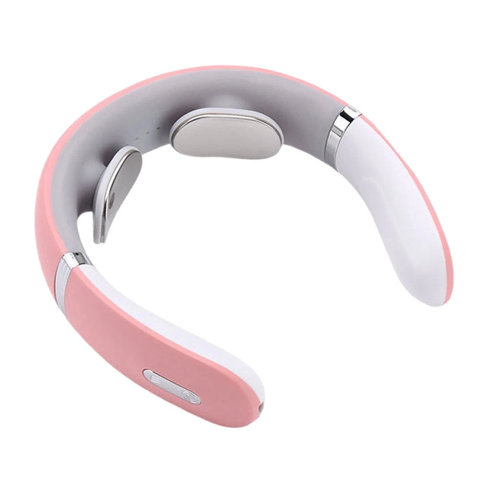 Electric neck massager with heating nodes for deep tissue wellness