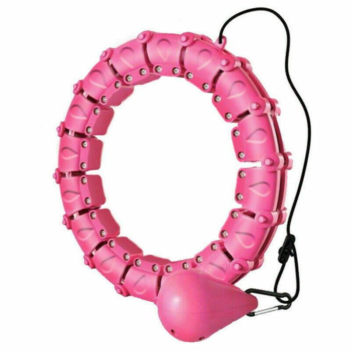 Pink smart weighted hula hoop with gravity ball