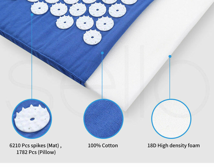 Green acupressure mat and spike pillow set rolled out for wholesale wellness buyers