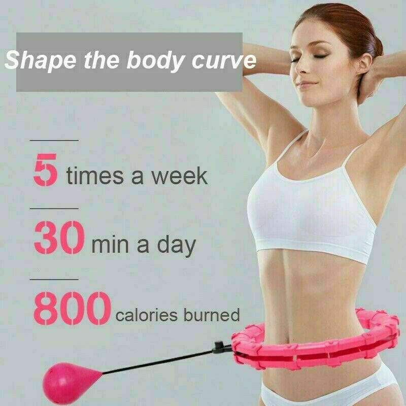 Ergonomic massage nodes inside the smart weighted hoop for waist training