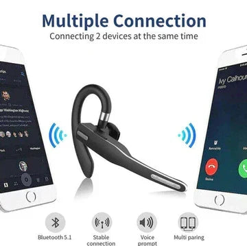 Wireless headset connected to two smartphones simultaneously