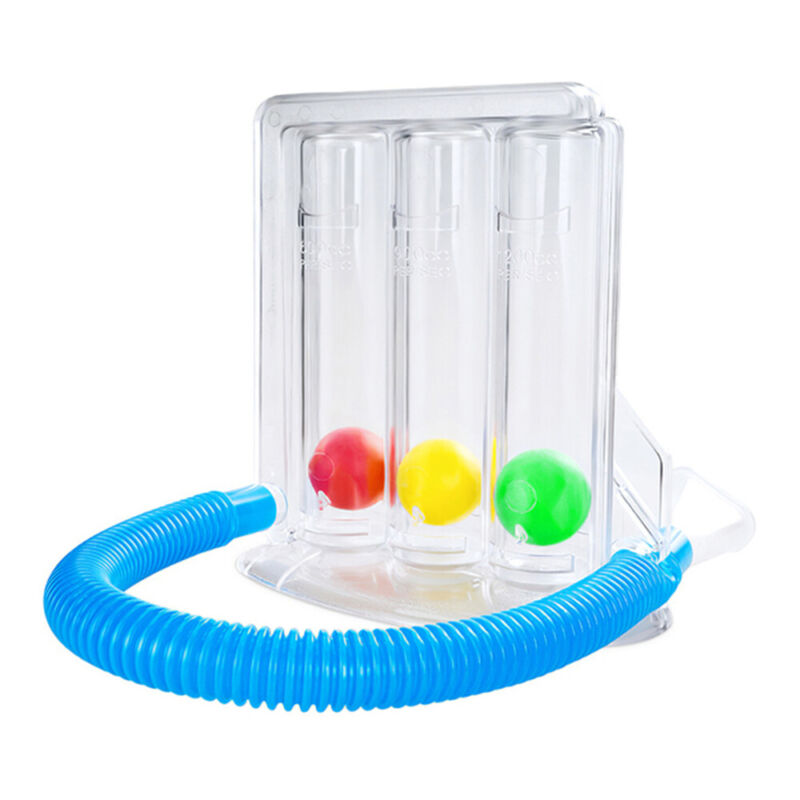 Unisex TriFlo inspiratory exerciser for lung health and deep breathing training
